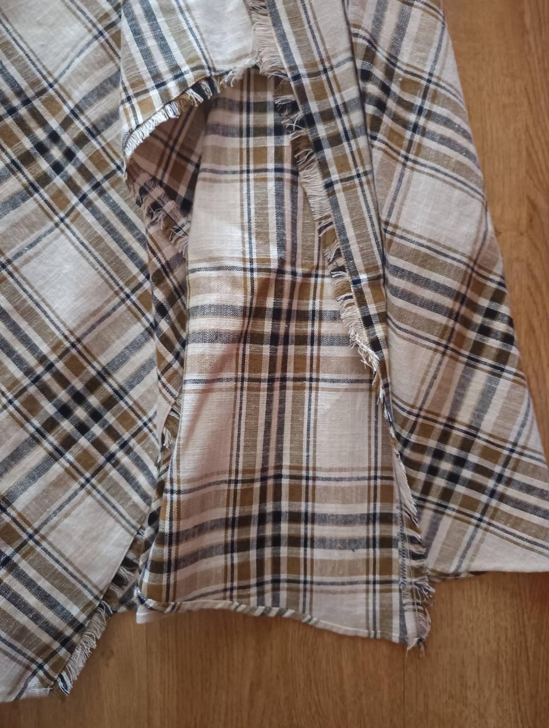 ASYMMETRIC CHECKS MIDI SKIRT - Image 2