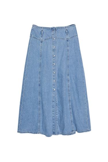 DENIM MIDI SKIRT