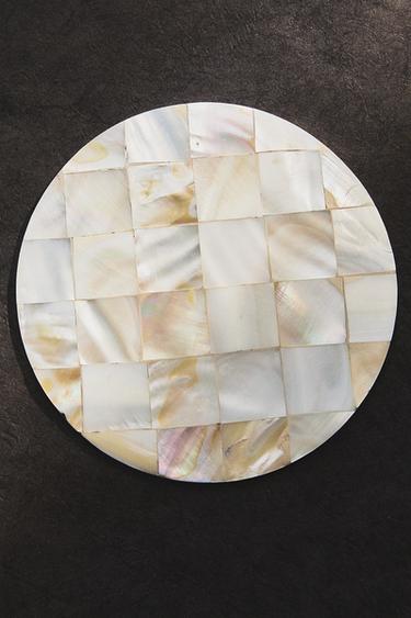 PACK OF MOTHER-OF-PEARL COASTERS (PACK OF 4) - Light beige by Zara