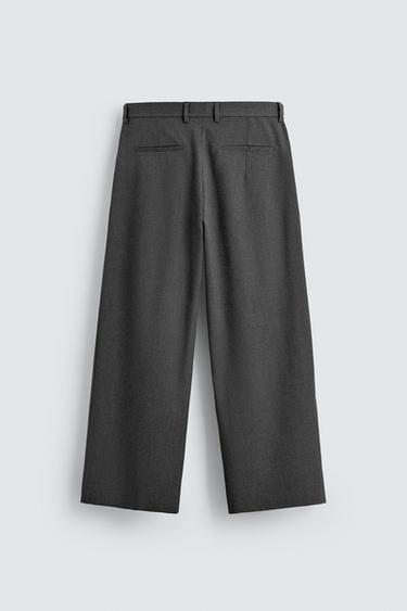 WIDE-FIT-HOSE MIT ZIERFALTEN - Grau von Zara