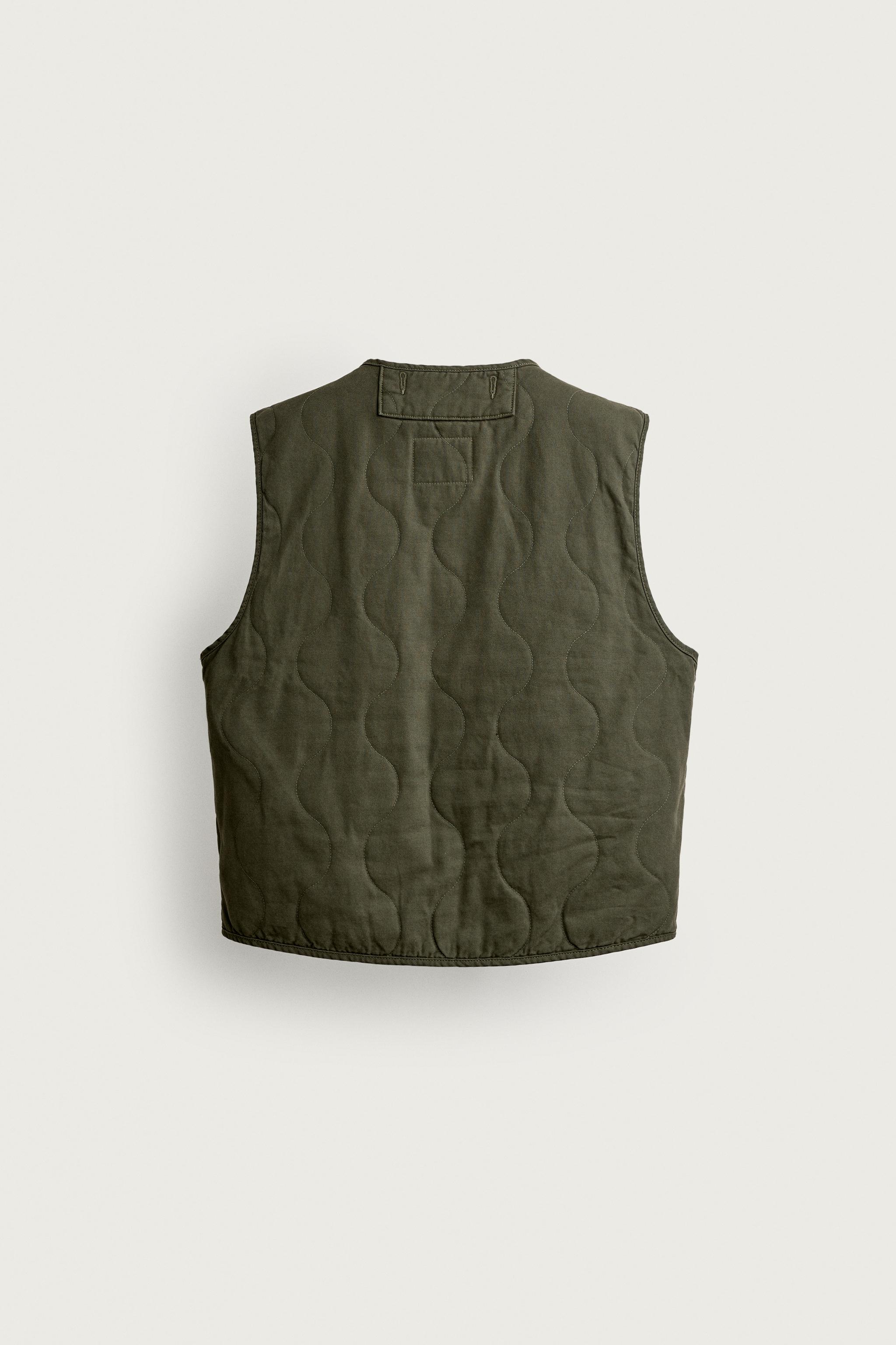 WASHED TOPSTITCHED VEST