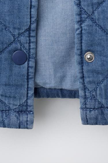 QUILTED DENIM JACKET - Blue by Zara - Image 3