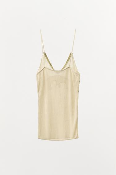 KNIT TOP WITH MATCHING LACE - Golden by Zara - Image 4