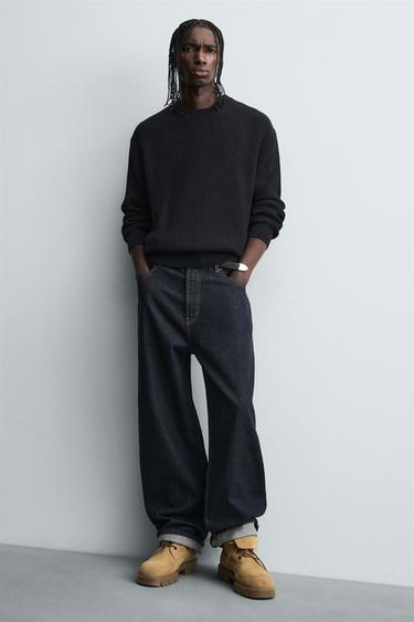 BOTTES EN CUIR ÉPAISSES - Beige de Zara - Image 1