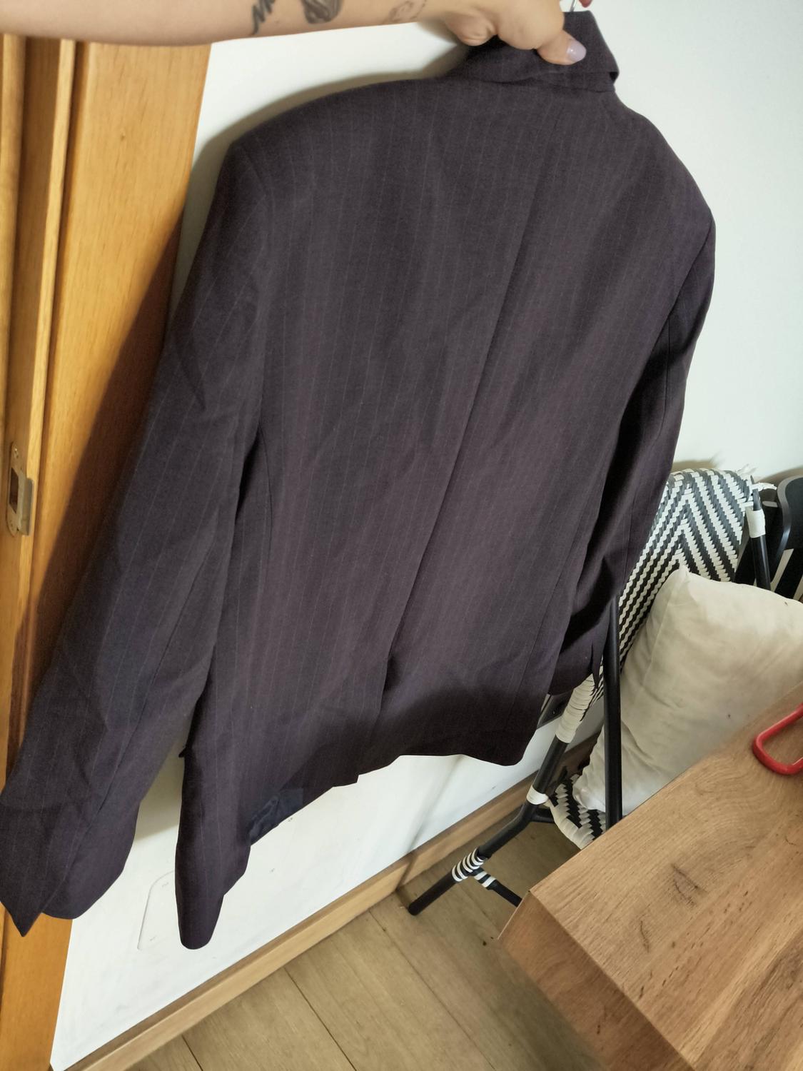 OVERSIZED DOUBLE-BREASTED PINSTRIPE BLAZER - Image 8