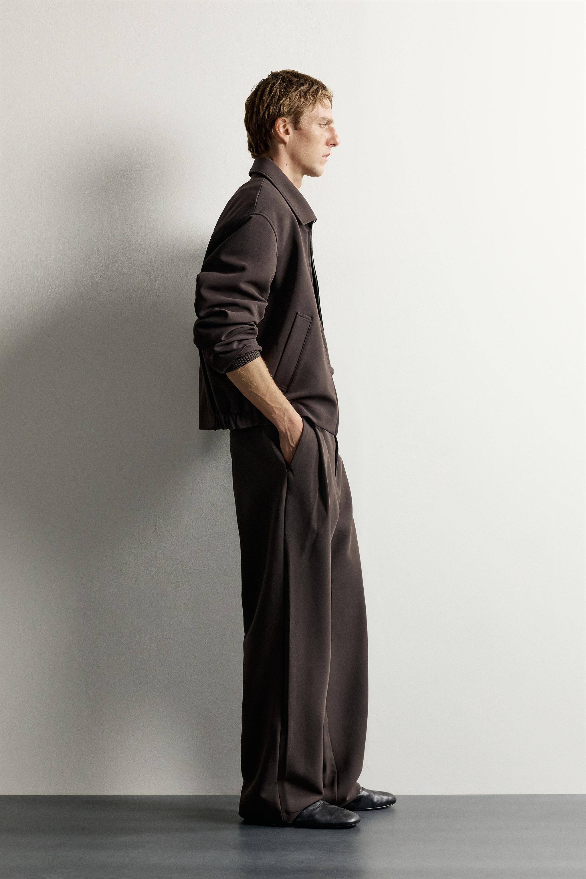 PANTALON COUPE LARGE PLIS LATÉRAUX
