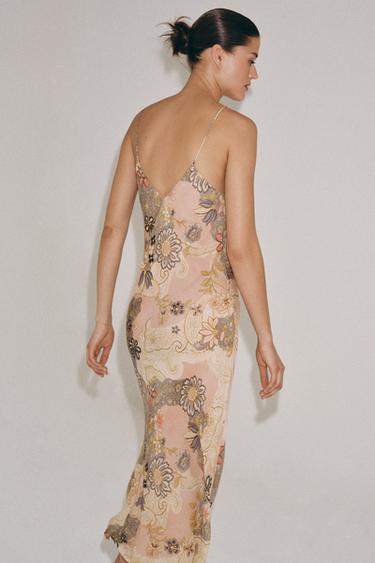 ROBE STYLE LINGERIE IMPRIMÉE ZW COLLECTION - Multicolore de Zara - Image 4