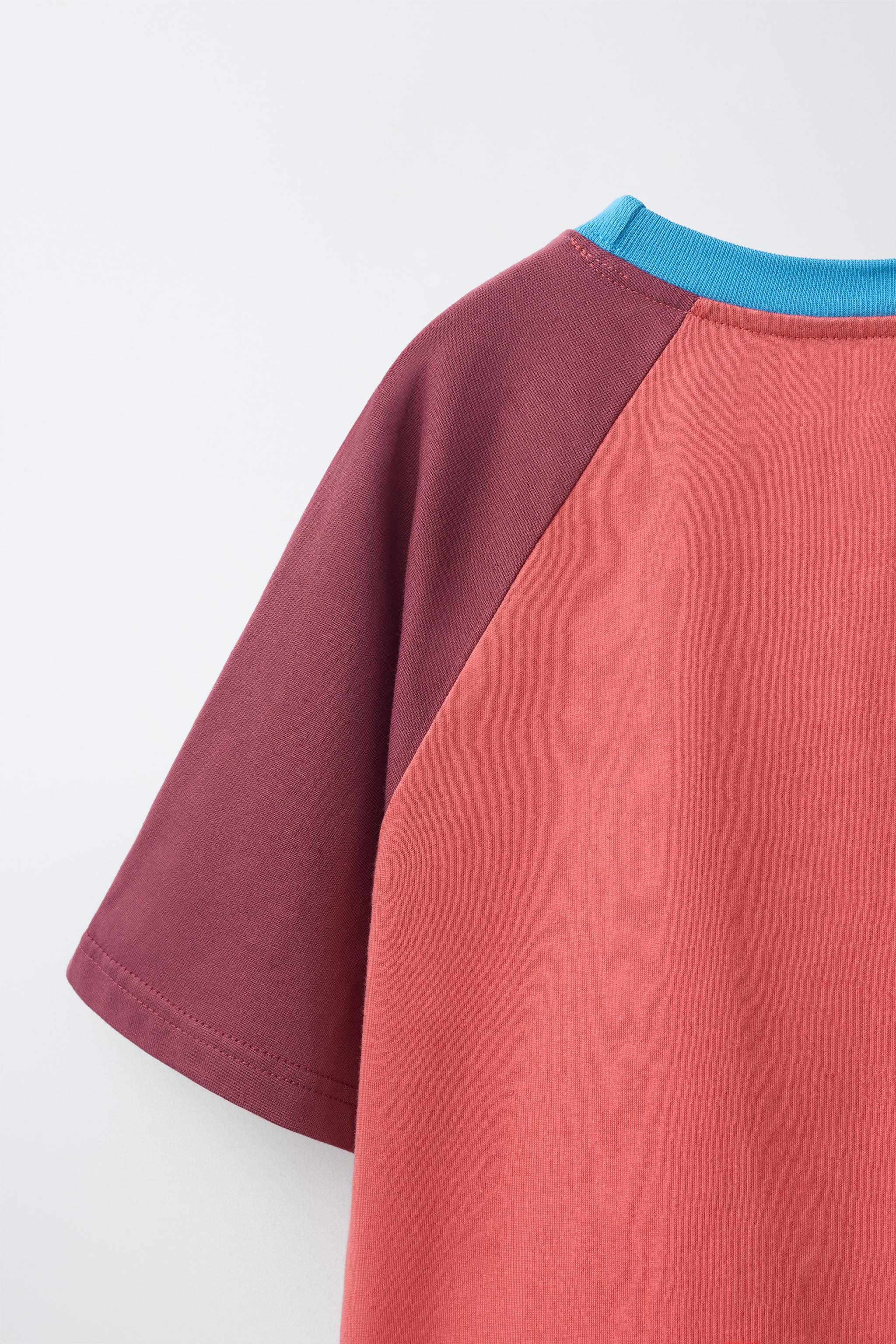 Детские футболки Zara TEXT PRINT RAGLAN T-SHIRT — фото 5
