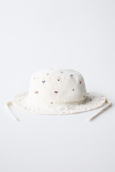 BONNET SERGE FLEURS - Écru de Zara - Image 3