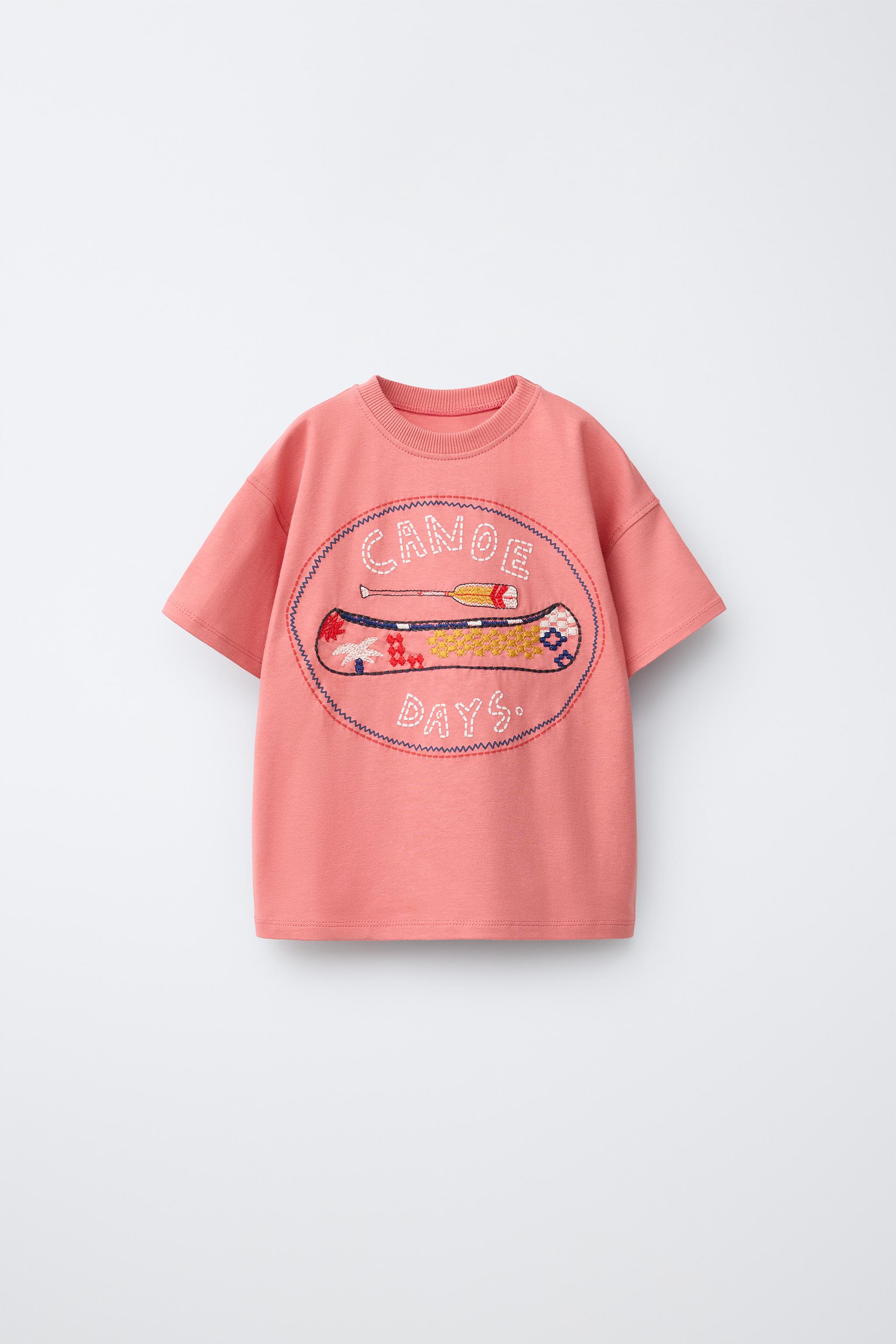 Детские футболки Zara CANOE EMBROIDERED T-SHIRT — фото 2