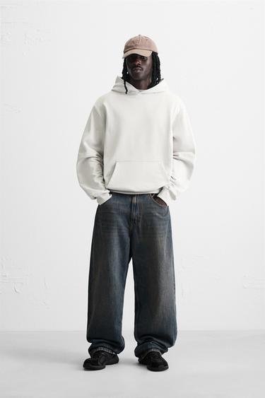 BASIC HOODIE - Pearl grey by Zara - Image 0