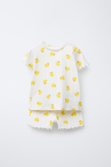 2-6 YEARS/ RIB DUCK PYJAMAS - Ecru by Zara - Image 0