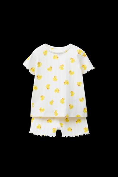 2-6 YEARS/ RIB DUCK PYJAMAS - Ecru by Zara - Image 0