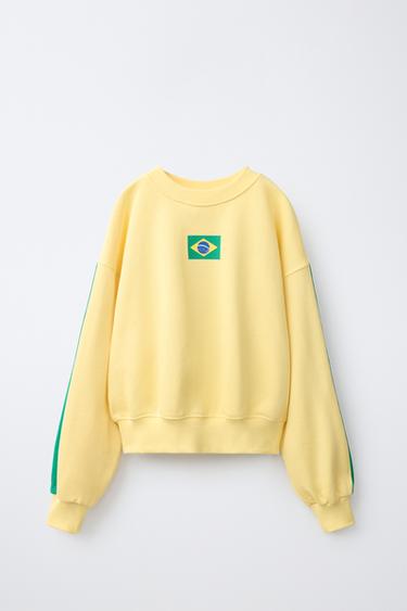 BRASIL PRINT SWEATSHIRT - Yellow by Zara - Image 0