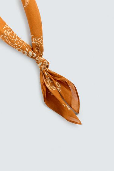 BANDANA À IMPRIMÉ PAISLEY - Orange de Zara - Image 4