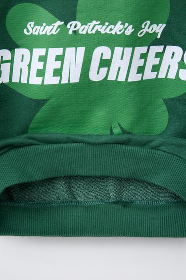 PRINTED HOODIE - Green by Zara - Image 3