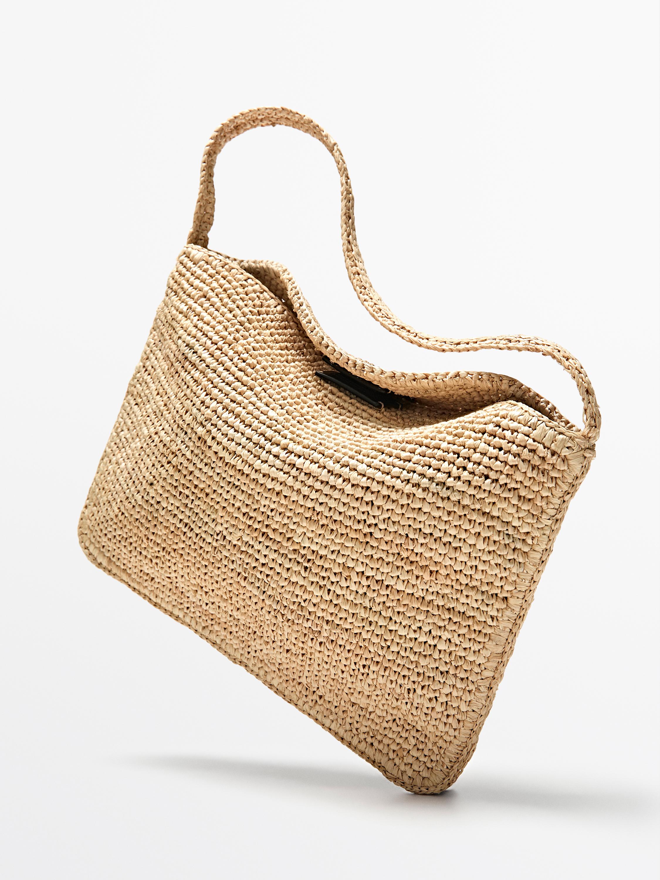 Petit sac épaule en raphia