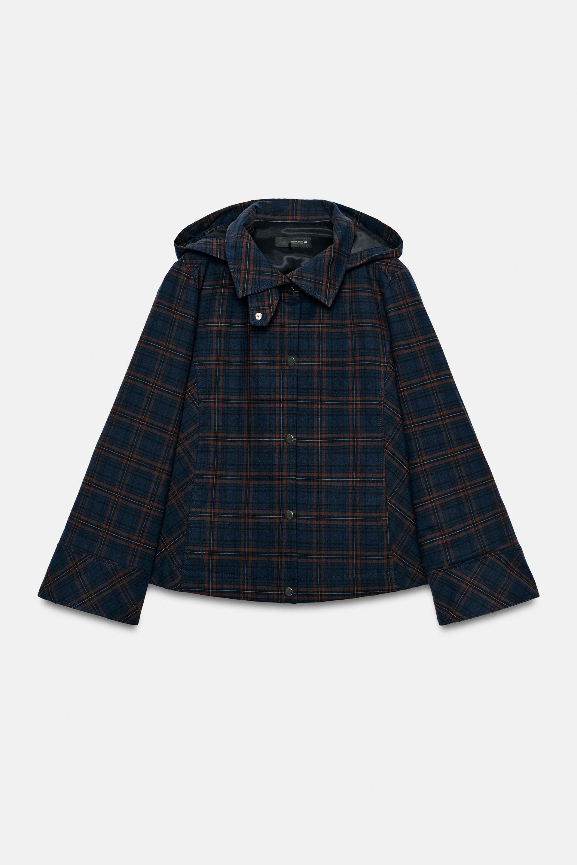 Checked Hooded Jacket