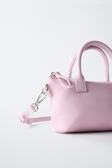 BOLSA TIRACOLO EM NYLON - Violeta-malva da Zara