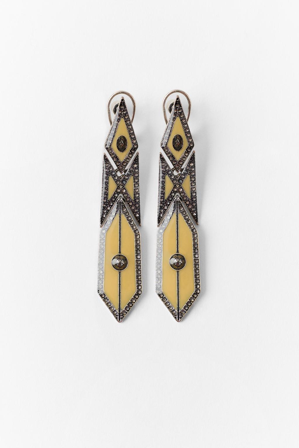 GEOMETRIC RHINESTONE EARRINGS