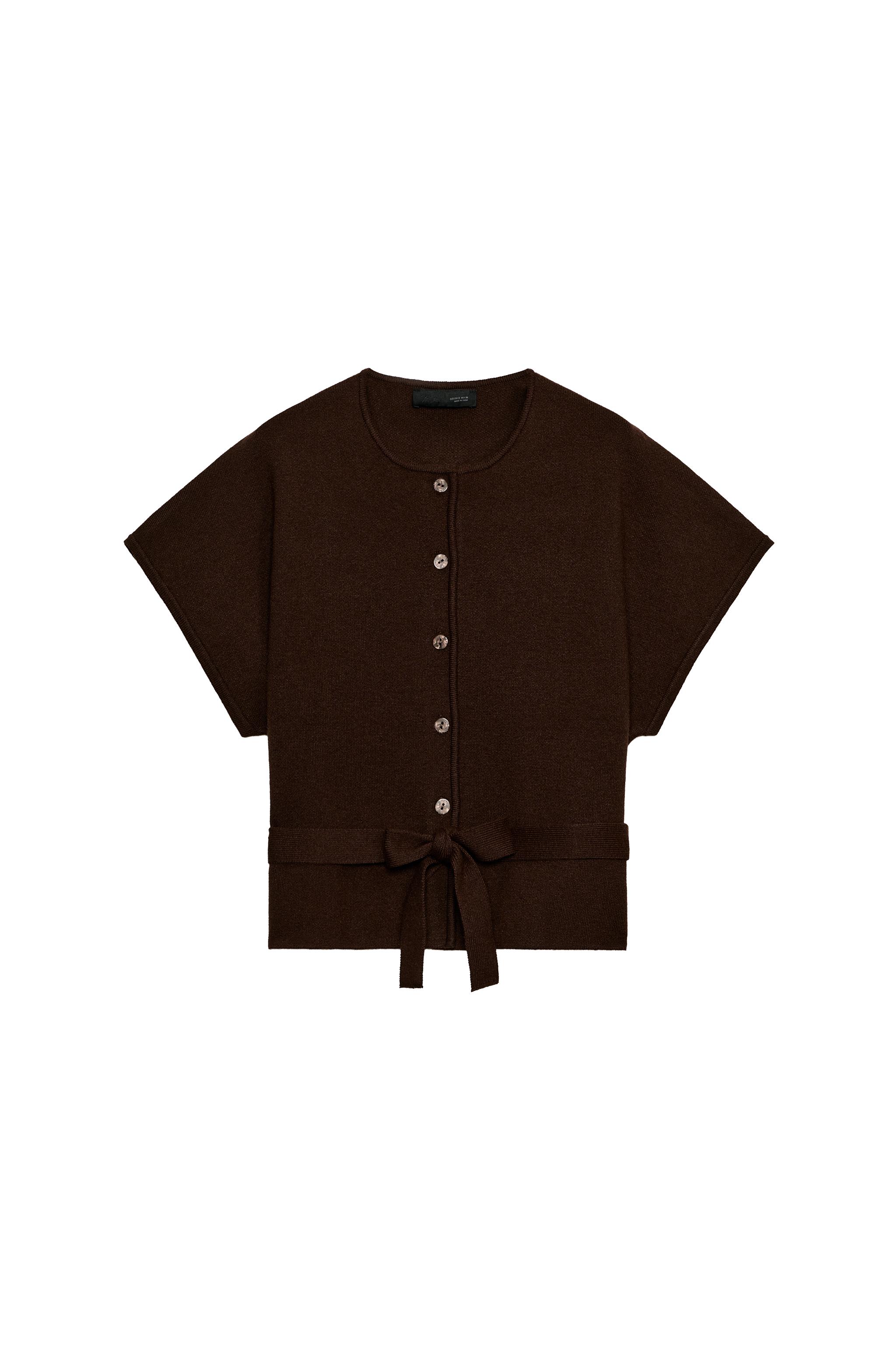 BELTED CARDIGAN - Brown | ZARA South Africa