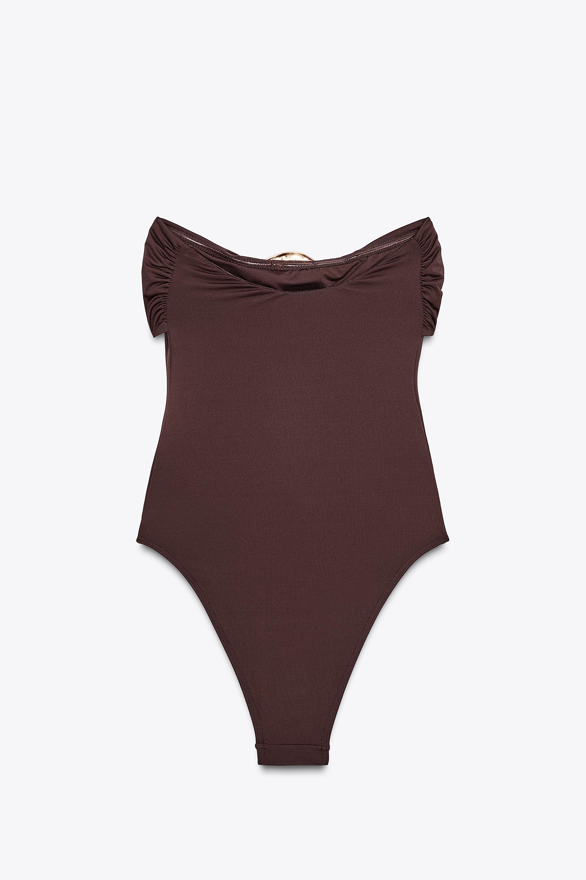 【ZARA】ラウンドパーツ付きバンドゥスイムウェア 0167/007/800 ZARA】ラウンドパーツ付きバンドゥスイムウェア 0167/007/800