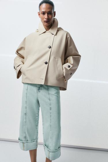 TRENCH CORTO WATER REPELLENT ZW COLLECTION - Crudo / Beige de Zara