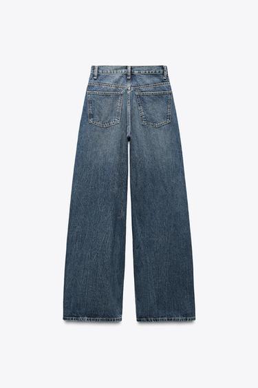 TRF MID-WAIST CROSSOVER BAGGY JEANS - Indigo by Zara - Image 5