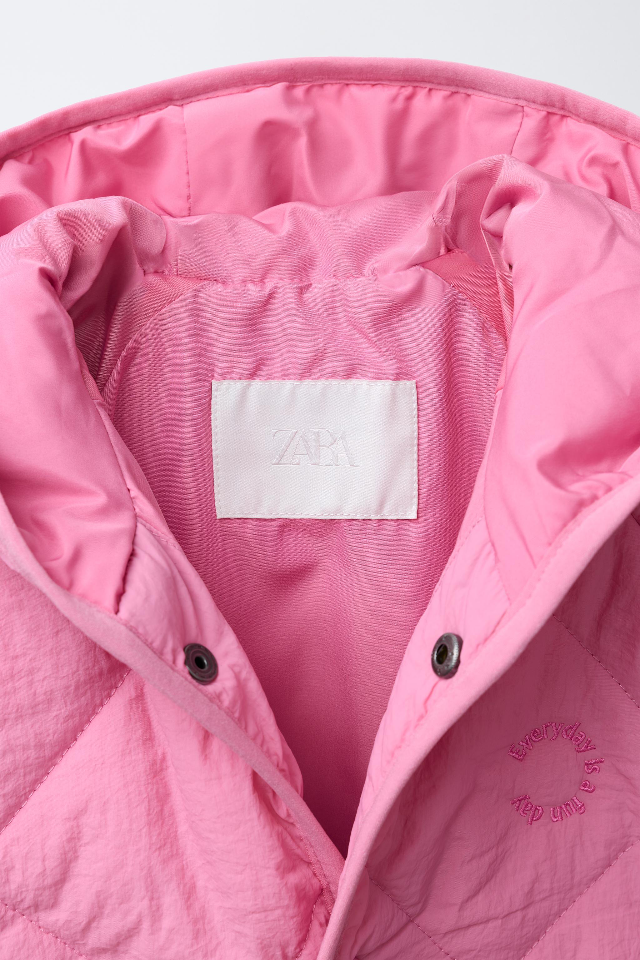 ZARA ナイロンパフジャケット ダウンジャケット ピンク ZARA ナイロンパフジャケット ダウンジャケット ピンク - メルカリ