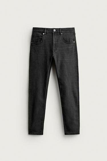 JEANS SKINNY FIT - E zezë nga Zara