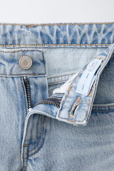 JEAN DROIT À FLEURS BRODÉES - Bleu de Zara - Image 2