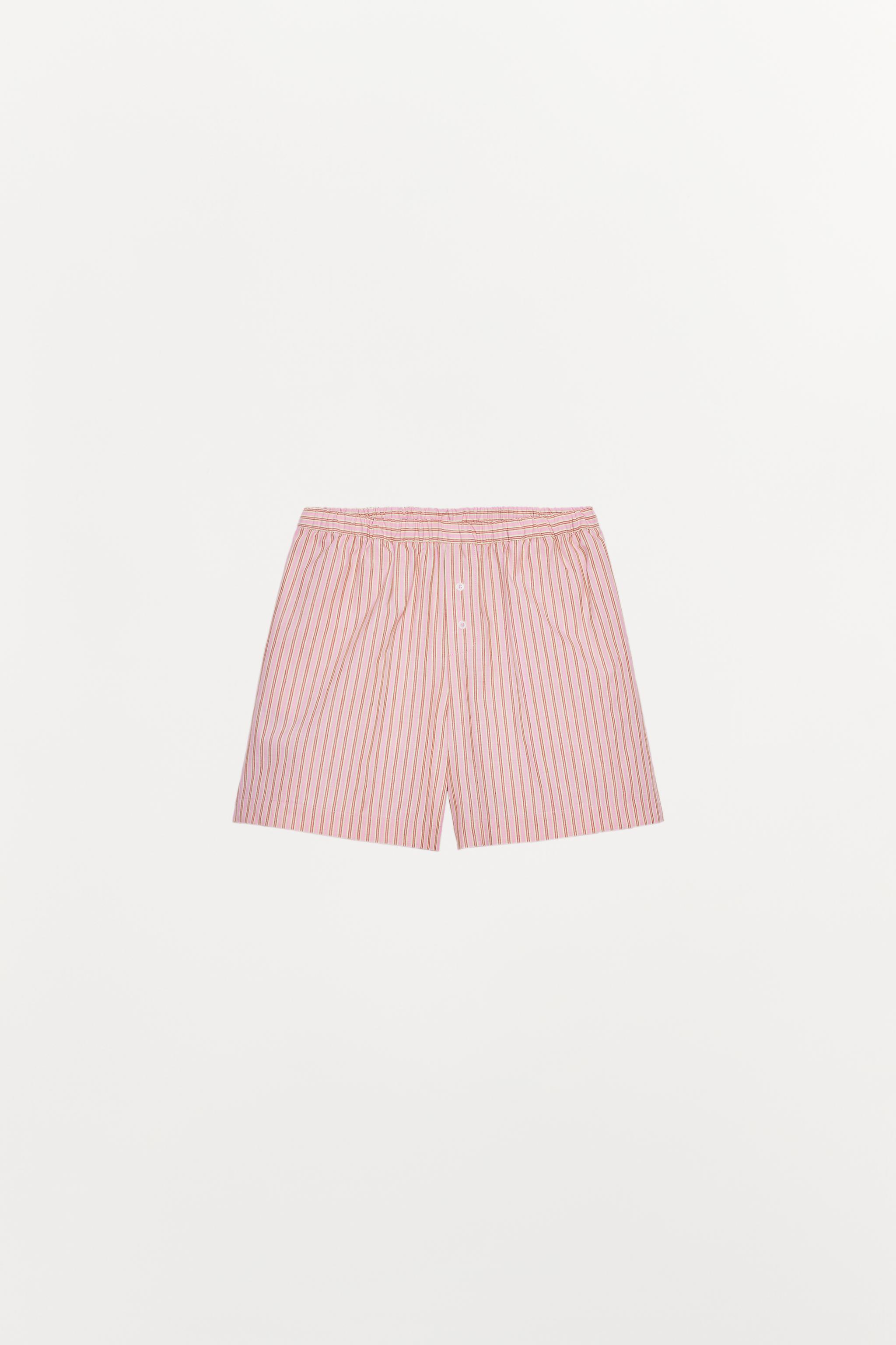 コットンストライプ柄ショートパンツ - ピンク | ZARA Japan / 日本