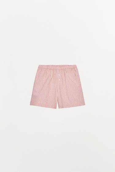 STRIPED SHORTS WITH COTTON - Pink by Zara - Image 0