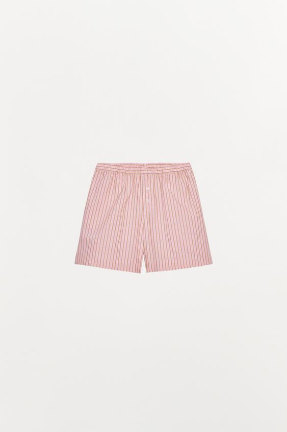 STRIPED SHORTS WITH COTTON