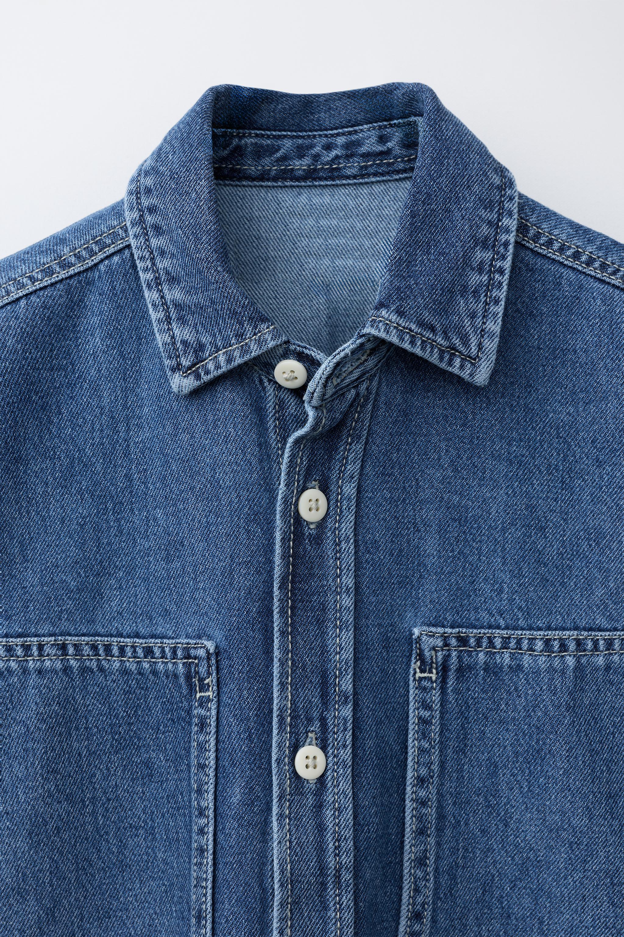 FLOWY DENIM SHIRT