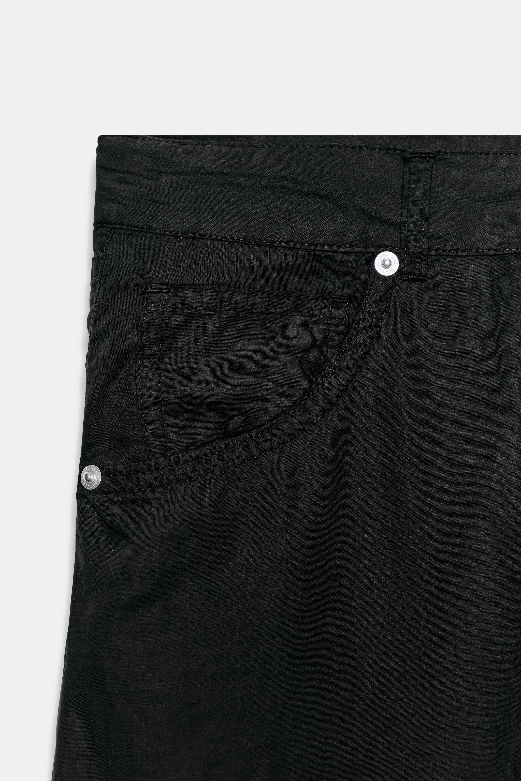 Женские брюки Zara FLOWY CUFFED BALLOON PANTS — фото 10