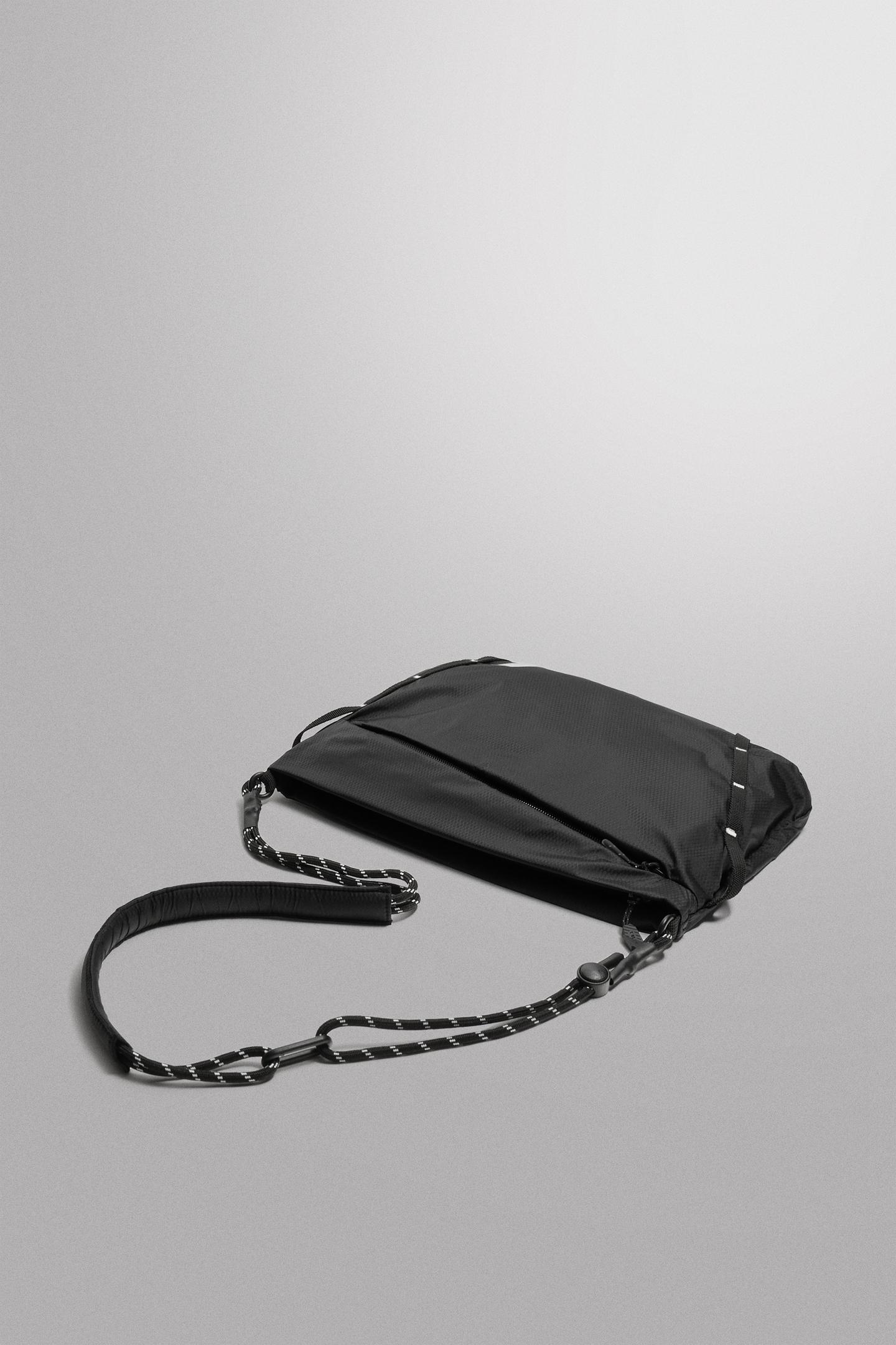 Мужская сумка Zara Foldable Sporty Crossbody, цвет: Чёрный — фото 2
