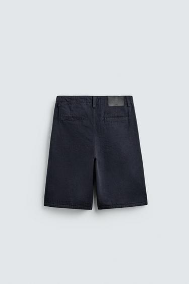 BERMUDA EN DENIM COUPE RELAX - Bleu de Zara - Image 6