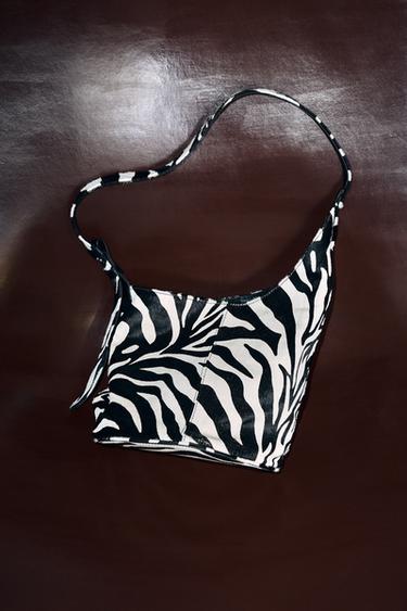 MINI SHOULDER BAG EM PELE ASSIMÉTRICA - Zebra da Zara