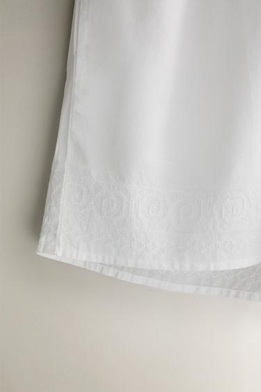SHORT COTON BRODERIES - Blanc cassé de Zara - Image 3