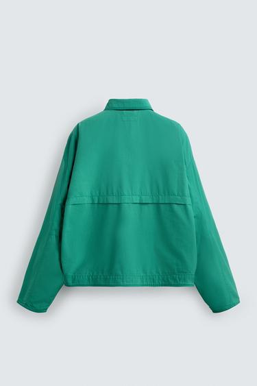 BLOUSON COUPE CARRÉE À BRANDEBOURGS - Vert d'eau de Zara - Image 7