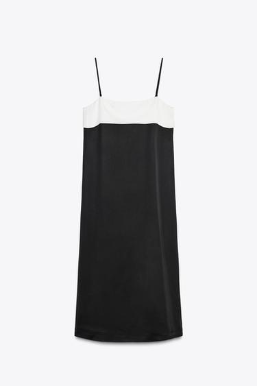 ROBE MINIMAL SATINÉE ZW COLLECTION - Noir de Zara - Image 5