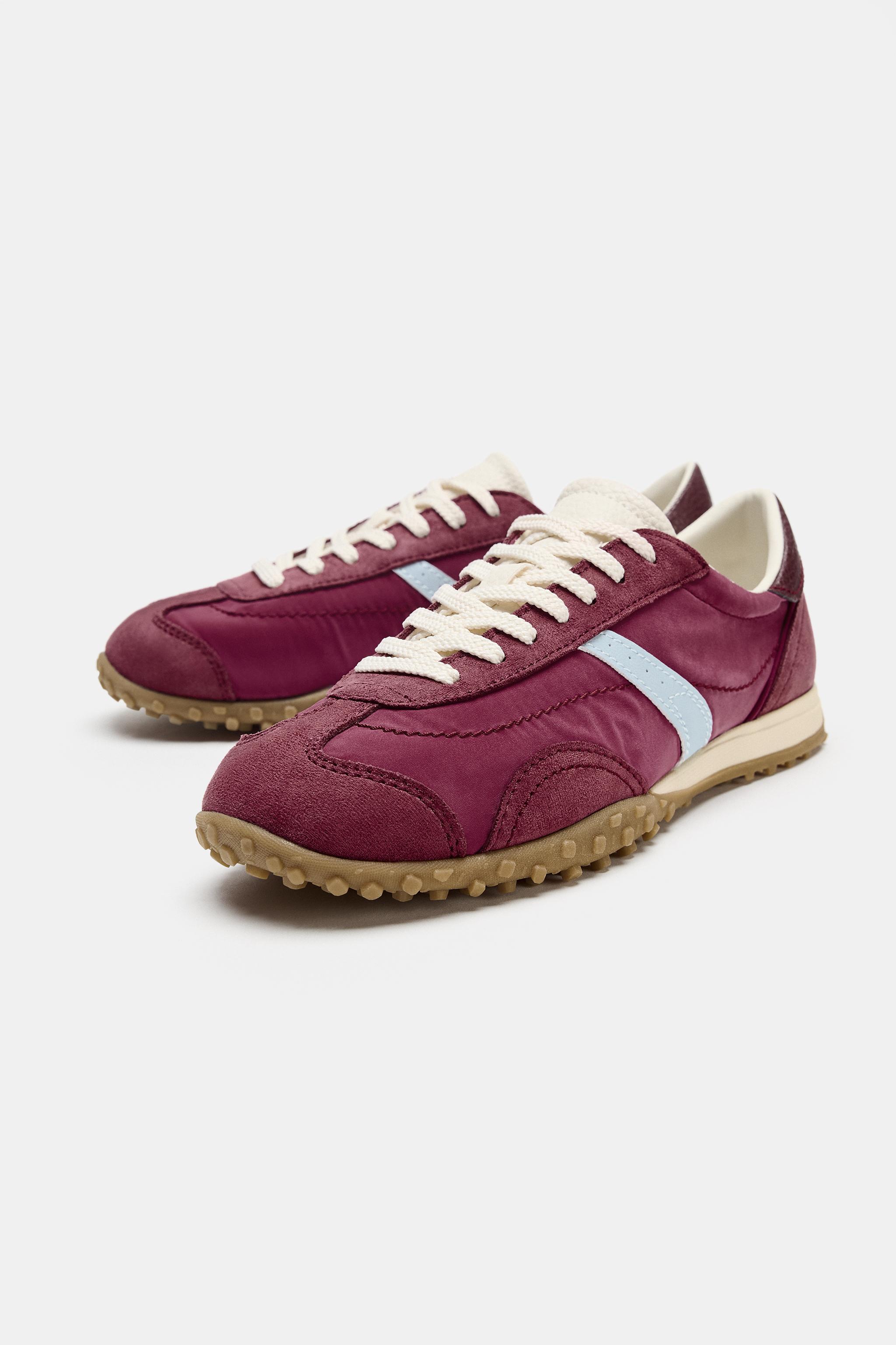 CONTRAST HEEL BLUCHER SNEAKERS