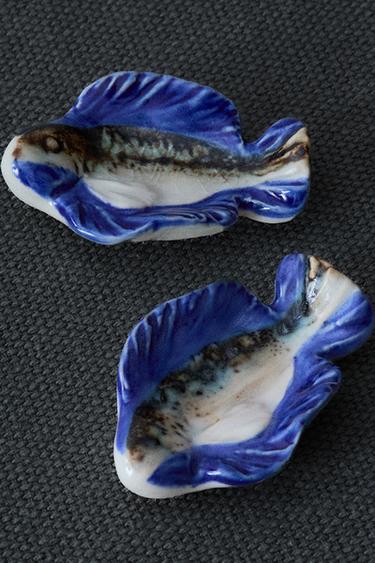 PACK OF FISH CERAMIC CHOPSTICK STANDS (PACK OF 2) - Blue by Zara - Image 6