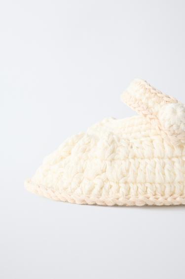 CHUNKY KNIT BOOTIES - Ecru White by Zara - Image 4