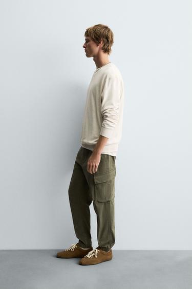 PANTALON CARGO SLIM FIT - Kaki de Zara - Image 3