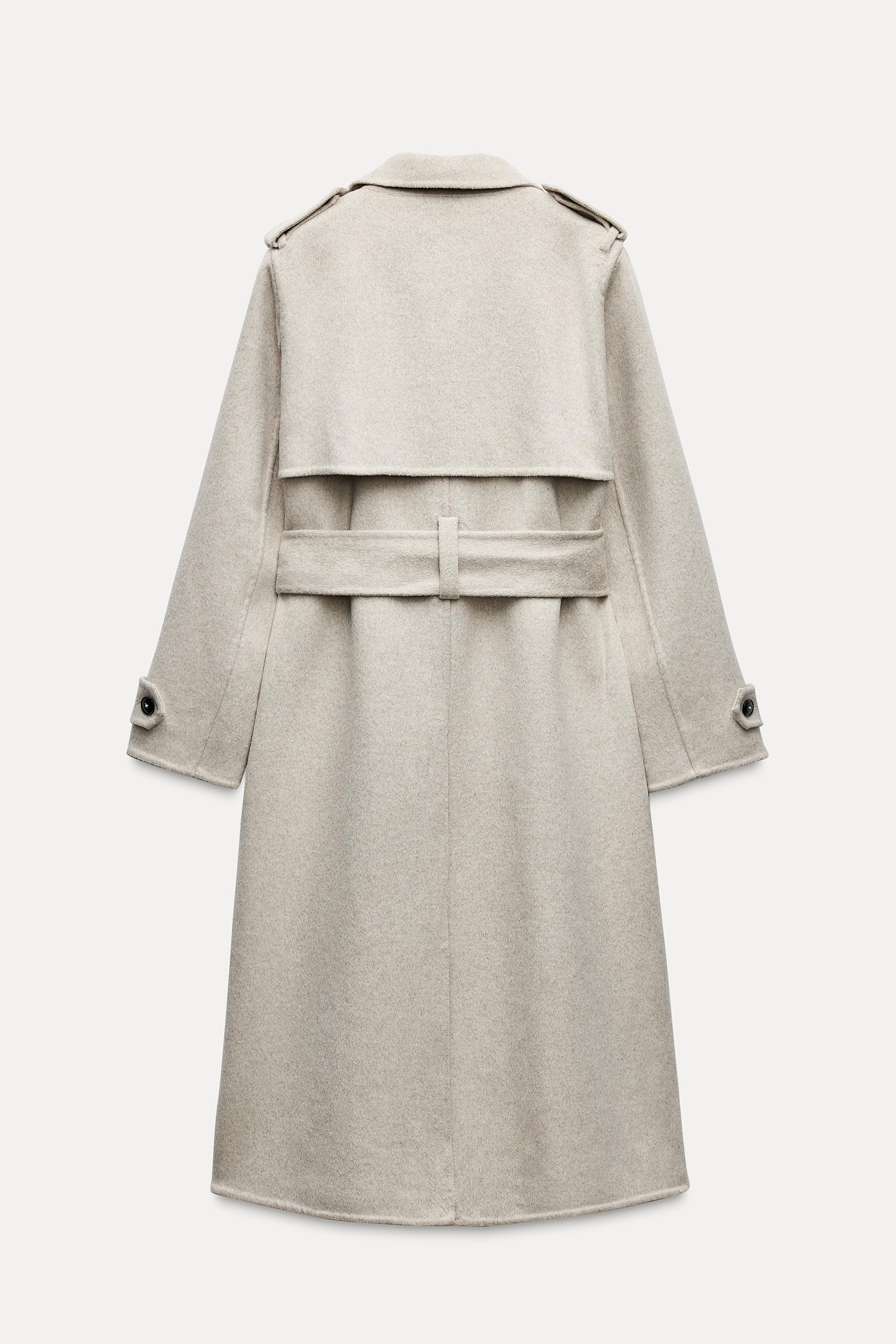 BELTED WOOL BLEND COAT ZW COLLECTION - Beige | ZARA United States