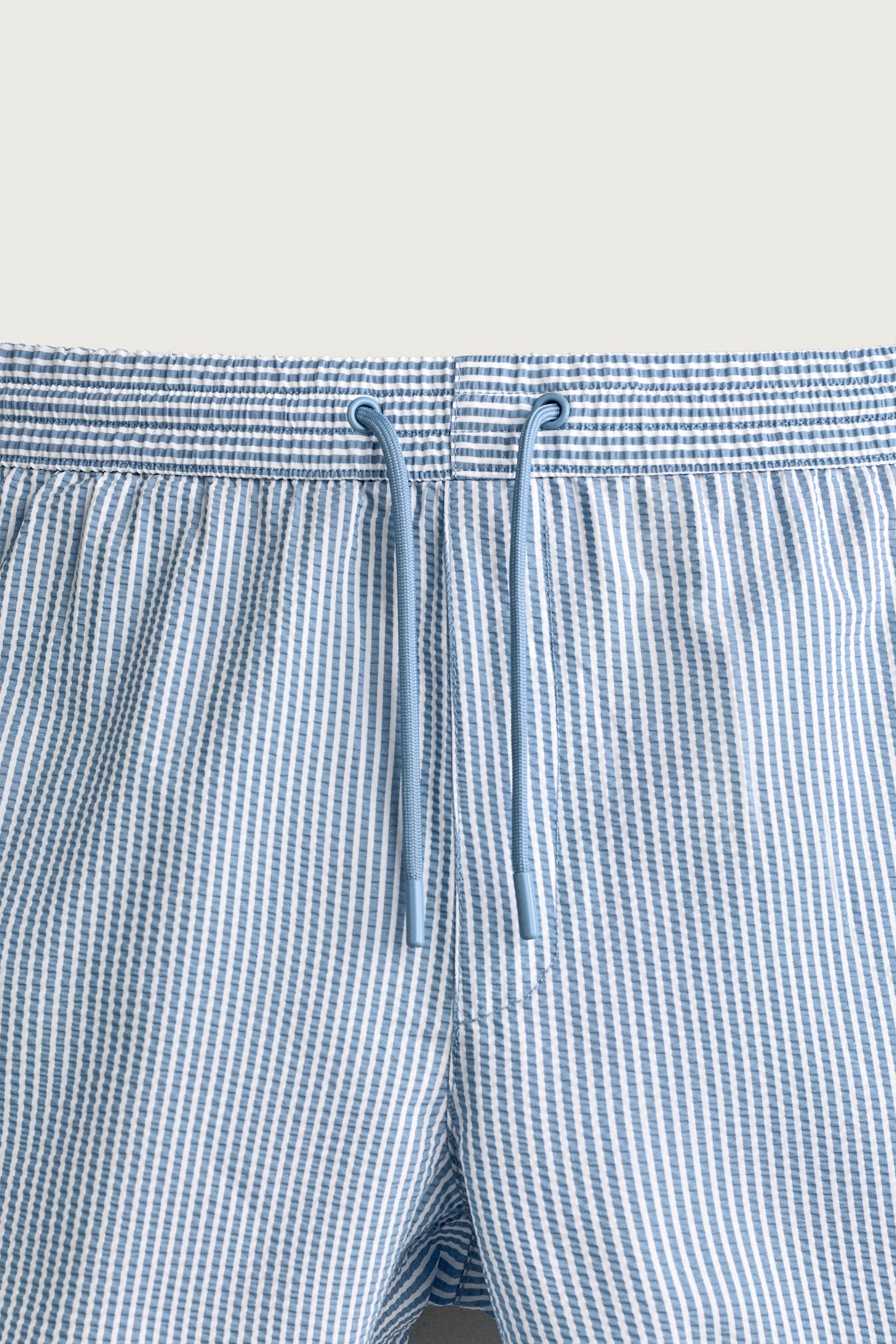MAILLOT DE BAIN MI-LONG EN SEERSUCKER
