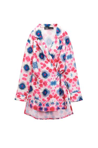 FLOWING PRINTED BLAZER