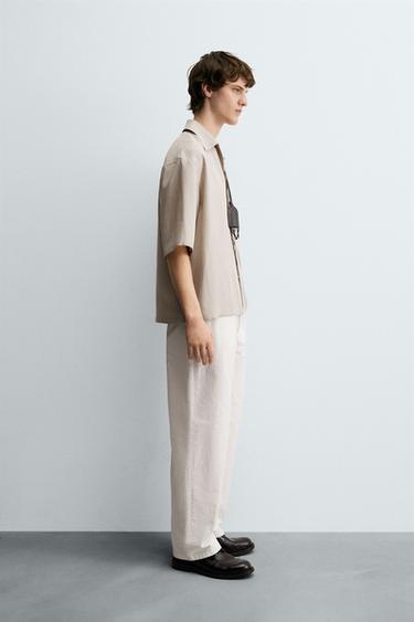 CHEMISE FLUIDE COUPE DÉCONTRACTÉE - Beige clair de Zara - Image 3
